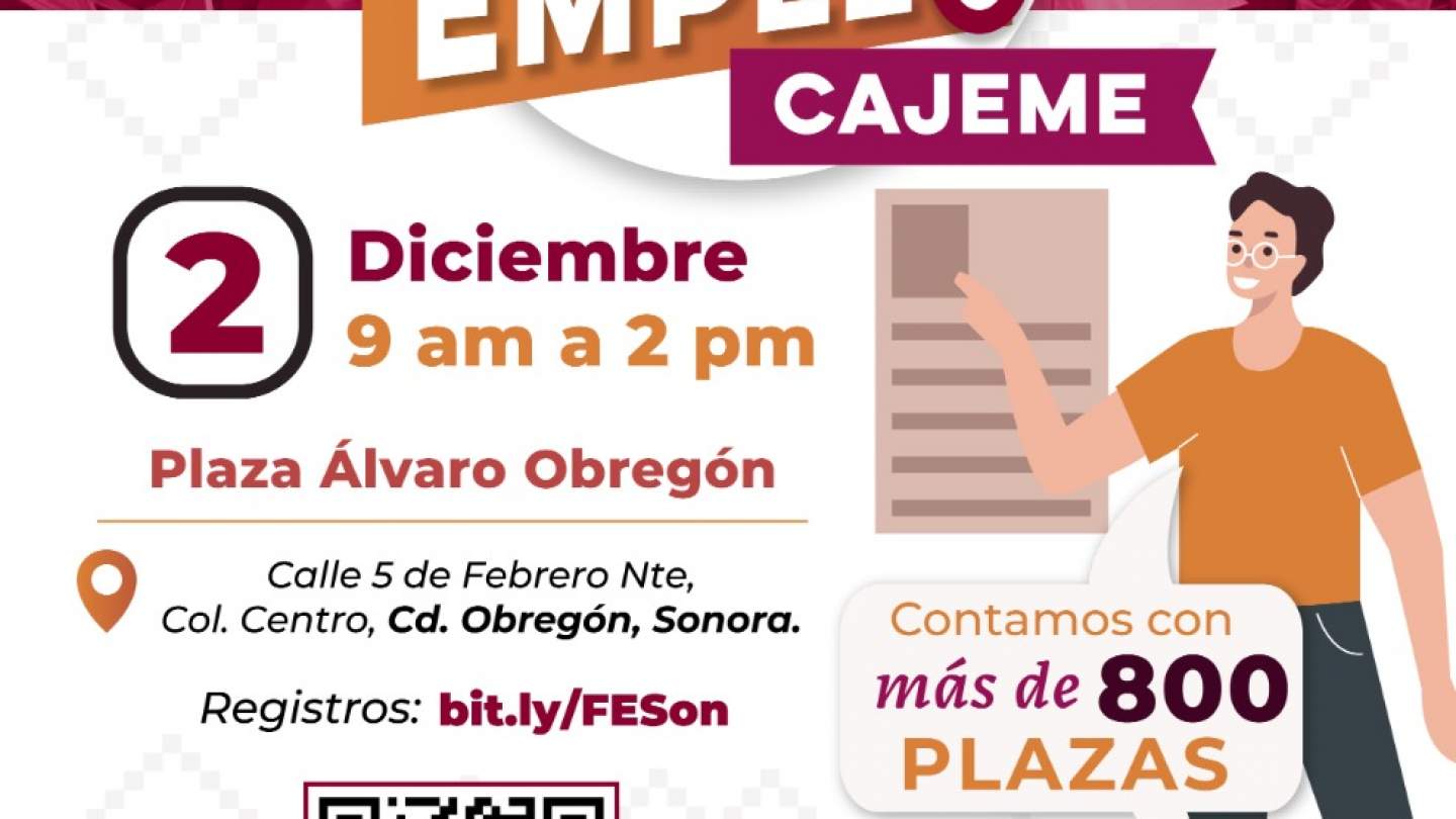 Realizará Secretaría del Trabajo feria del empleo en Ciudad Obregón